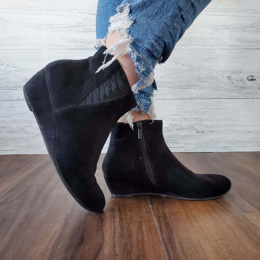 Black-1.5"-Bootie Wedge Heels